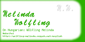 melinda wolfling business card