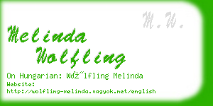 melinda wolfling business card